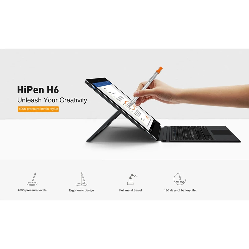 

Hipen H6 for CHUWI Press Pen 4096 Pressure Levels 1.5mm Stylus Pen for Hi10XR UBOOK X UBOOK(H6) Hi10X(H6) UBOOK PRO