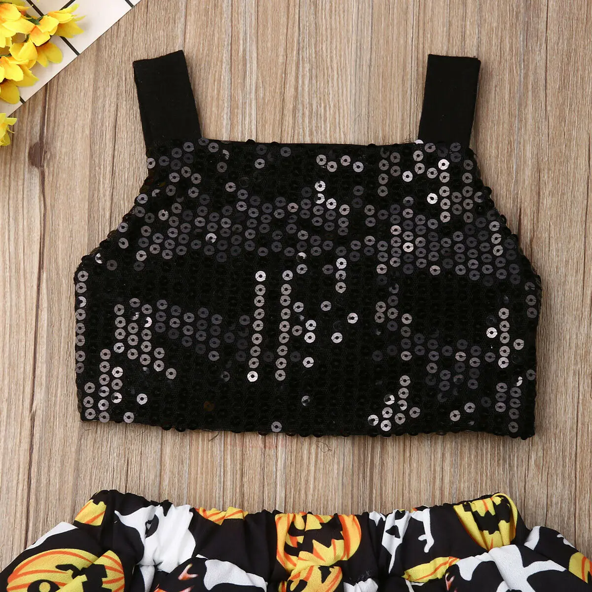 Новинка 2019 года хит продаж наряд для девочек на Хэллоуин укороченный топ с
