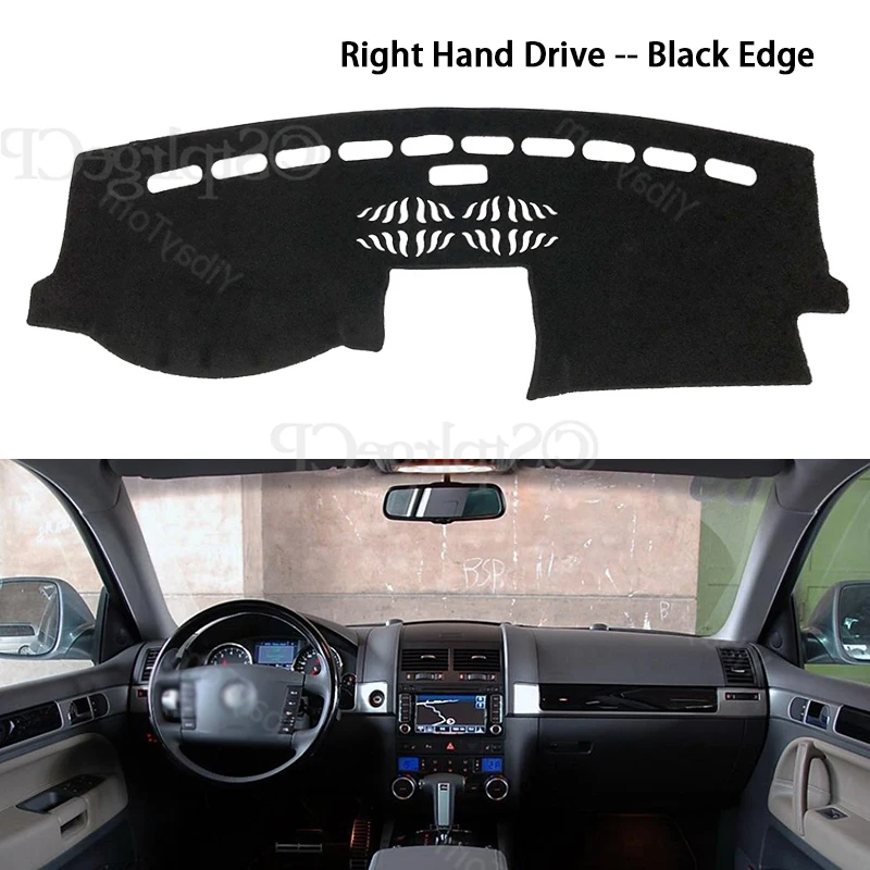 

Carpet Dash mat for Volkswagen VW Touareg 2002-10 7L Auto Dashboard Velvet Cover Black blocks dust reduces noise car accessories