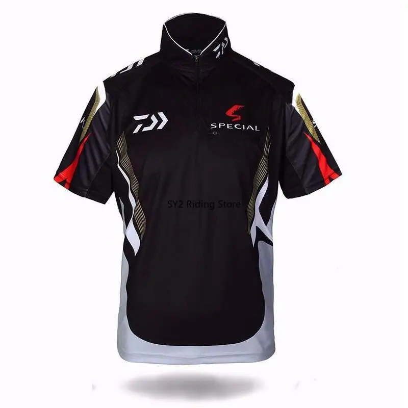 

2021 New Summer Short Sleeve Daiwa Fishing Clothing Hooded Men Jacket Waterproof Quick-Drying Fishing Shirt Fishing Clothes