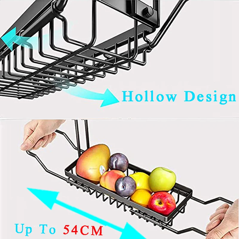 telescopic sink shelf stainless steel sink drain rack adjustable soap sponge rag storage holder bathroom rack kitchen organizer free global shipping