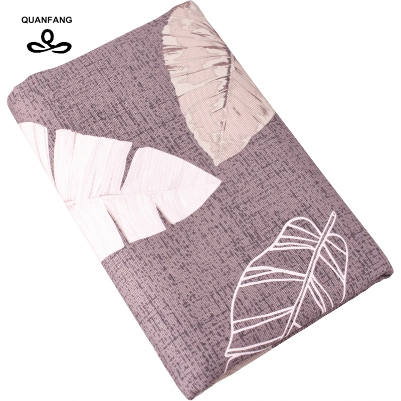 Полотняная ткань QUANFANG с узором листьев для ручной работы тканевая занавеска