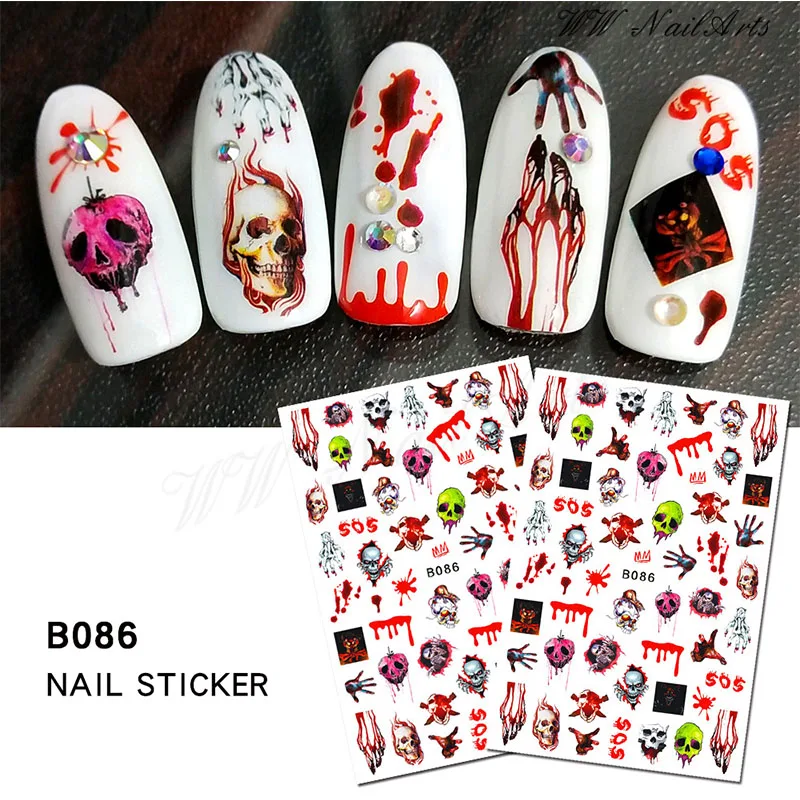 

Наклейки для ногтей в стиле Хэллоуина, 10 шт.