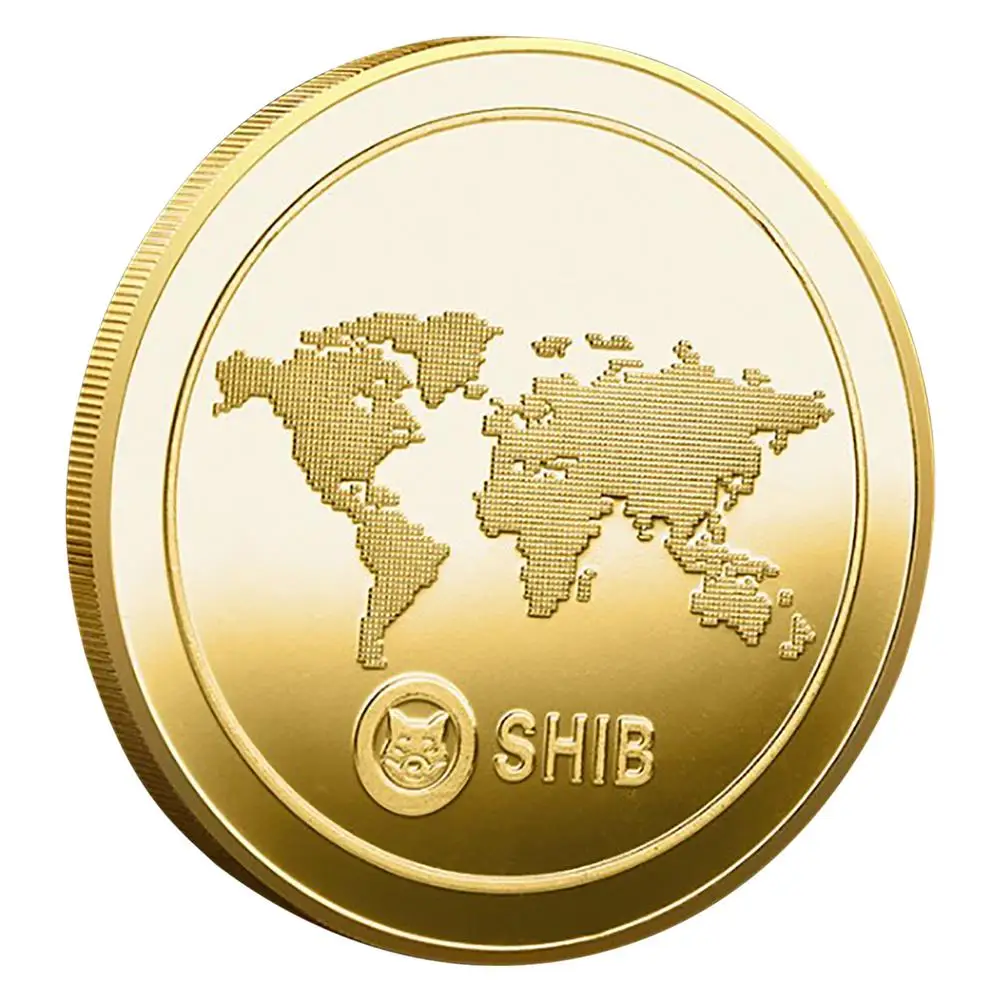 

SHIB Souvenir Dogecoin Coin Gold-Plated Silver Commemorative Coin Dogecoin Coin Crafts Desktop Ornaments