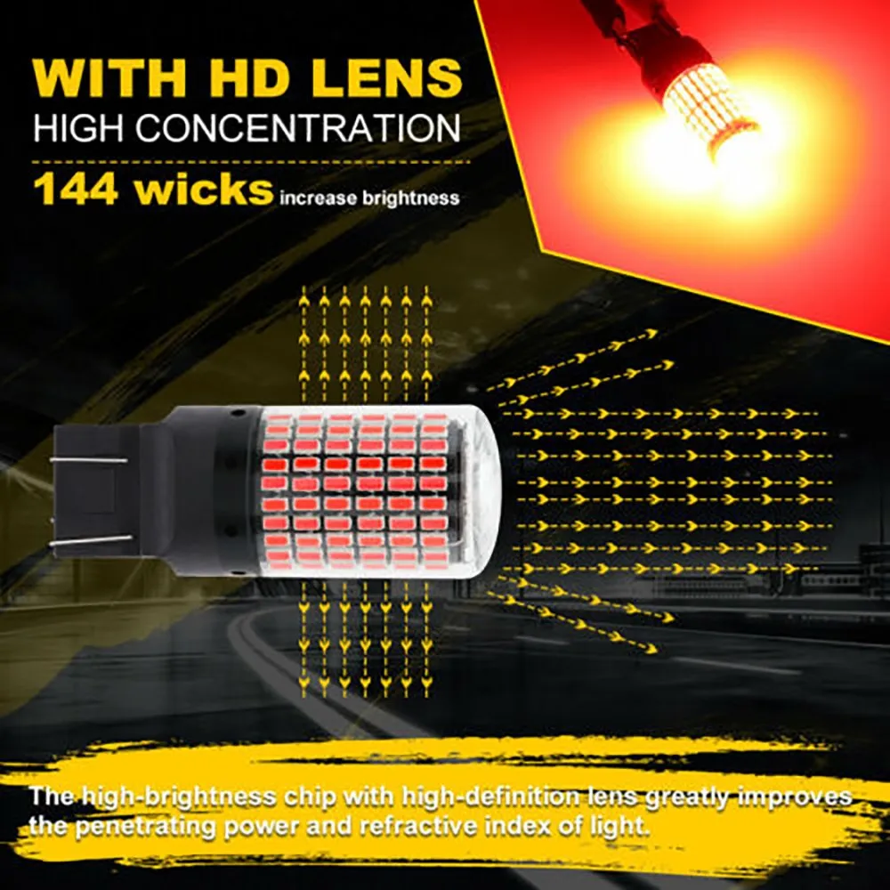 

7440 7443 T20 LED 144SMD Light Bulbs Backup Lamp Brake Parking Tail High Quality 3014 LED