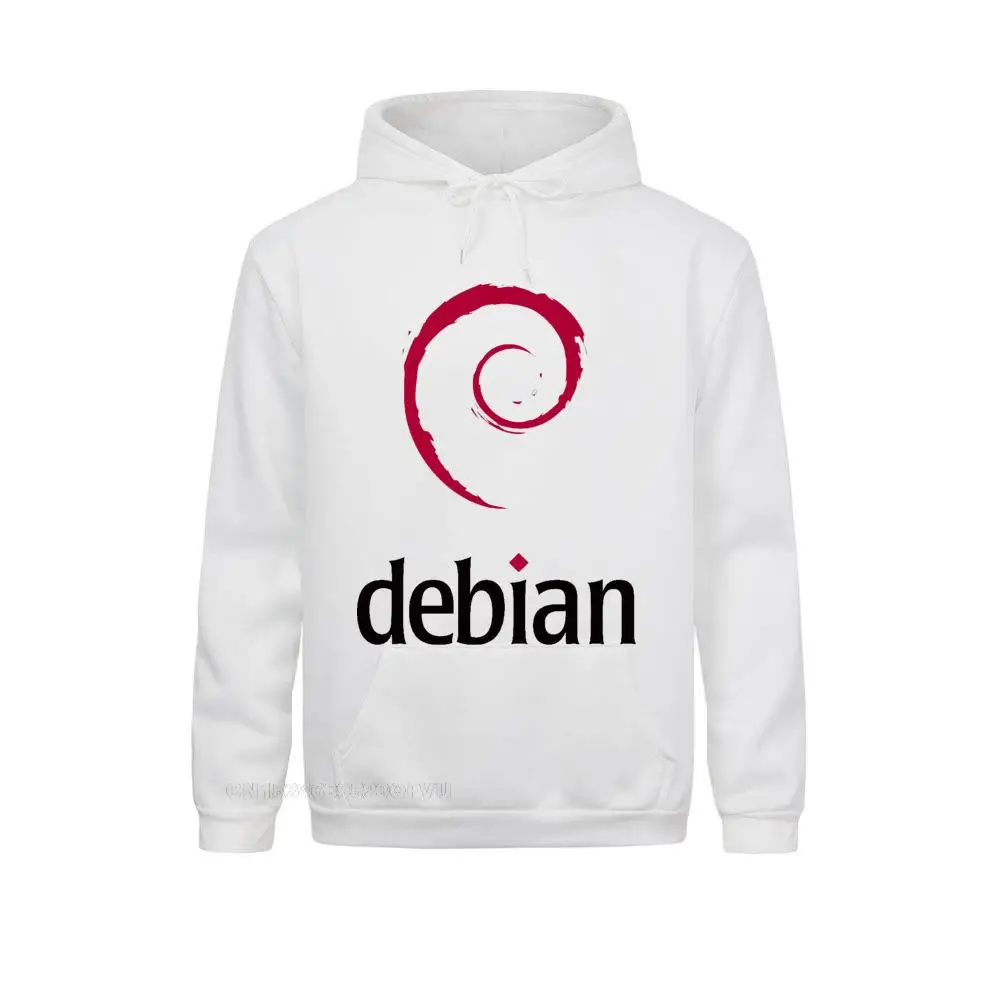 Debian Linux Hoodies Men Vintage Premium Cotton Tees Crewneck Fitness Pullover Hoodie Party Streetwear