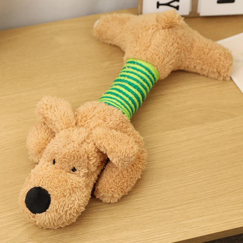 

New Delivery Pet Dog Toy Accompany Dog Plush Animal Toy Dog Chew Squeaky Noise Cleaning Teeth Toy Chew Training Supplies
