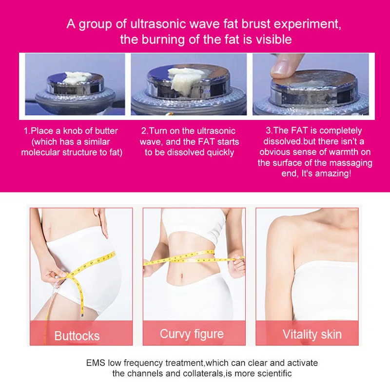 Beste Gezicht Reductie 3in1 Ems Infrarood Ultrasone Body Massager Anti Cellulite Fat Burner Gewichtsverlies Infrarood Afslanken Machine