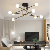 modern chandelier led ceiling lamp for living dining room bedroom kitchen black gold ceiling light nordic home decor fixture
