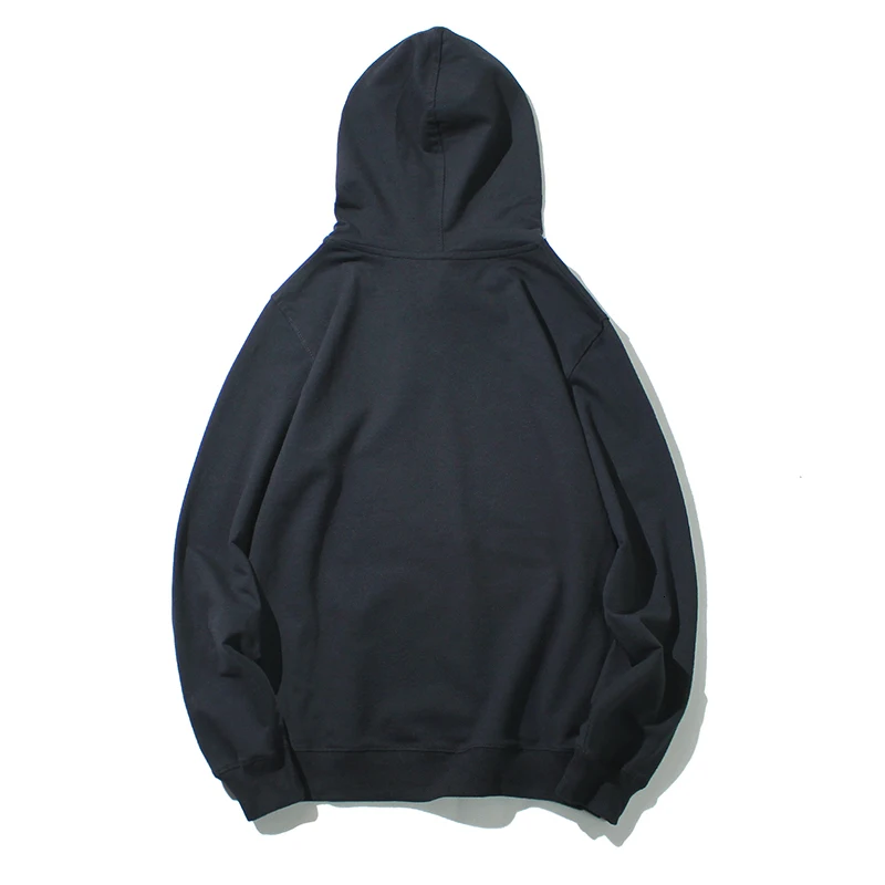 Мужской пуловер свободного кроя однотонная Толстовка большого размера с