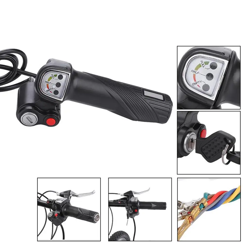 

Electric scooter speed control knob electric bicycle battery indicator throttle handle electric vehicle with key switch
