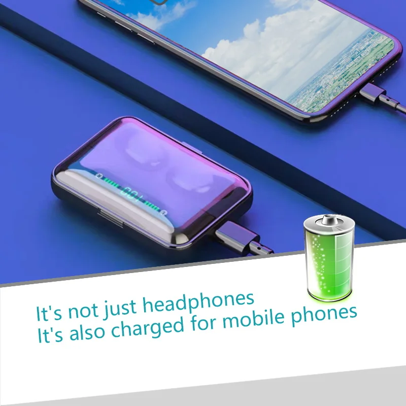 Беспроводные bluetooth наушники мини гарнитура с шумоподавлением спортивные