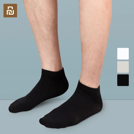 

New Youpin 3 pairs of men's basic dry sports boat socks Sweat-absorbent and breathable soft and comfortable