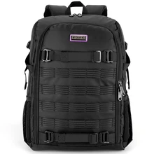 Stylish Camera Bag Large Capacity DSLR Shoulders Backpack Tactical Outdoor Photography Bag Waterproof Photo Video Travel Case