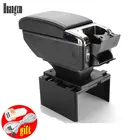 Универсальный центральный подлокотник для автомобиля, контейнер из искусственной кожи для стакана с контейнером для вещей, аксессуары OT306