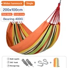 Одиночный двойной гамак Hamaca Flyknit Hamak путешествия Кемпинг качели холст полоса повесить кровать гамак красный, синий 280x80 см