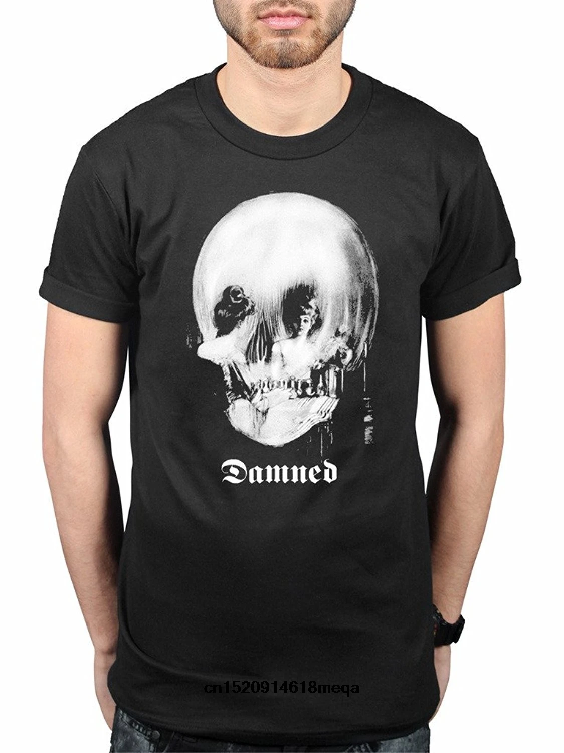 Забавные футболки с надписью The Damned Skull Eloise модная мужская футболка| |