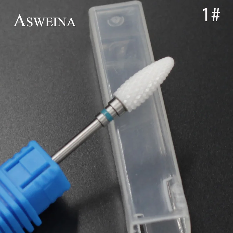 NO1 ASWEINA 1 шт. керамический сверло для ногтей педикюр машина электрическая твердосплавная дрель 3/3" хвостовик машина аппарат для маникюра аксессуары - Цвет: NO1
