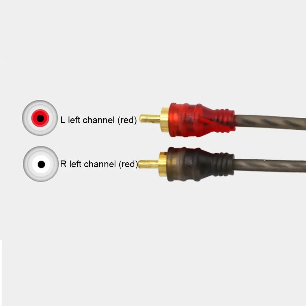 

Audio Cable Copper Audio Cord Line Amplifier Braided Cable For Car Audio System