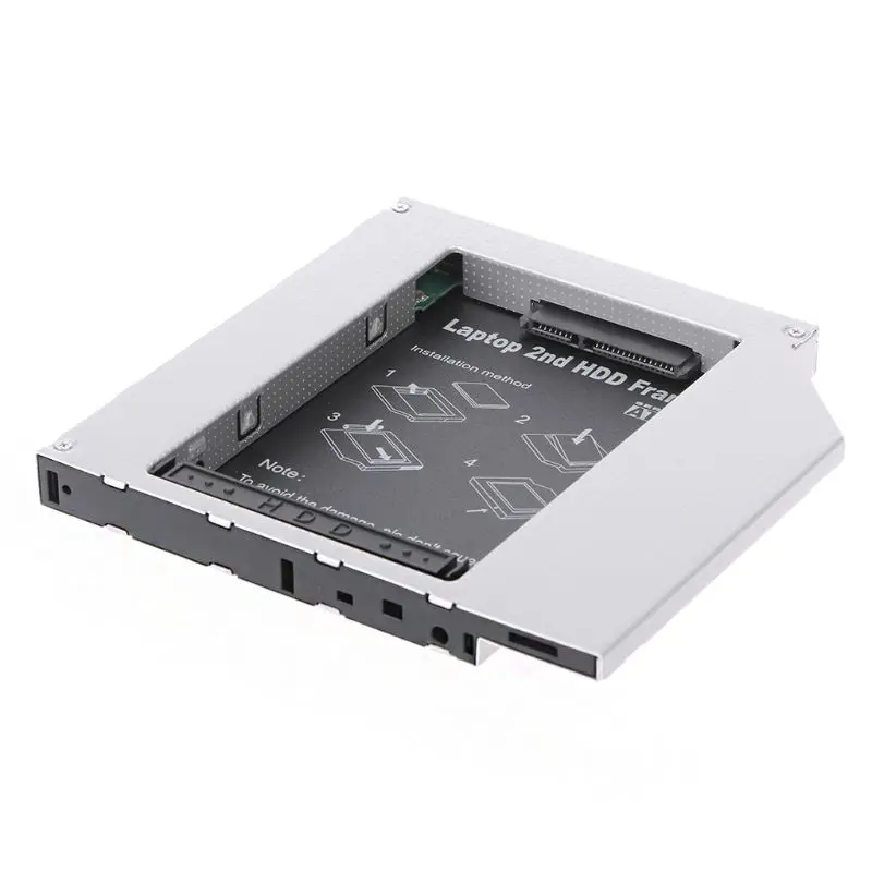 

12.7mm 2nd HDD Caddy IDE To SATA 2.5" SSD Case For Laptop DVD/CD-ROM Optical Bay