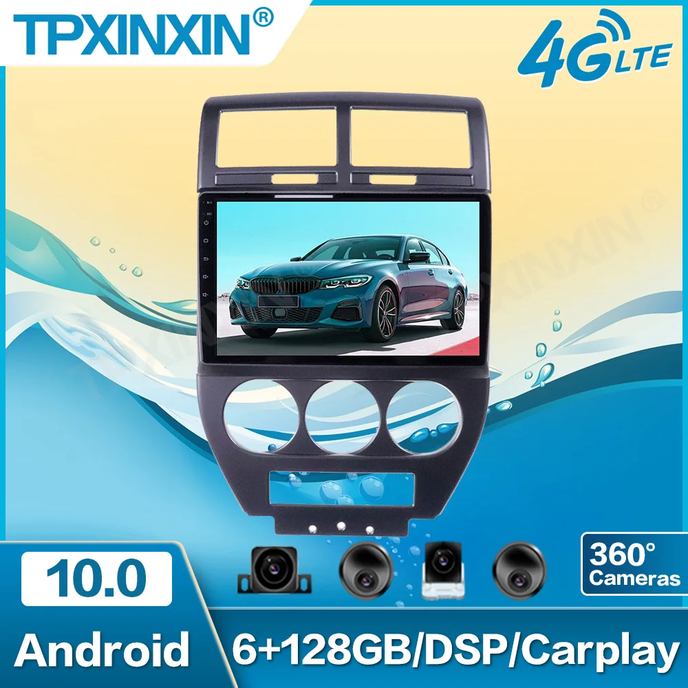 

9" Android 10.0 Car Radio Multimedia Video Player For Jeep Compass MK 2006-2010 GPS Serero Navi Carplay 4G Rear View GPS No DVD