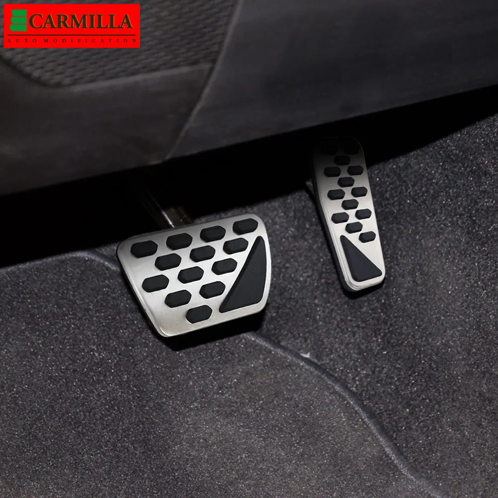 Carmilla Car Gas Brake Pedal Cover Auto Stainless Steel Foot Pedals Pad Kit for Jeep Wrangler JL 2018 2019 2020 2021 Models AT | Автомобили
