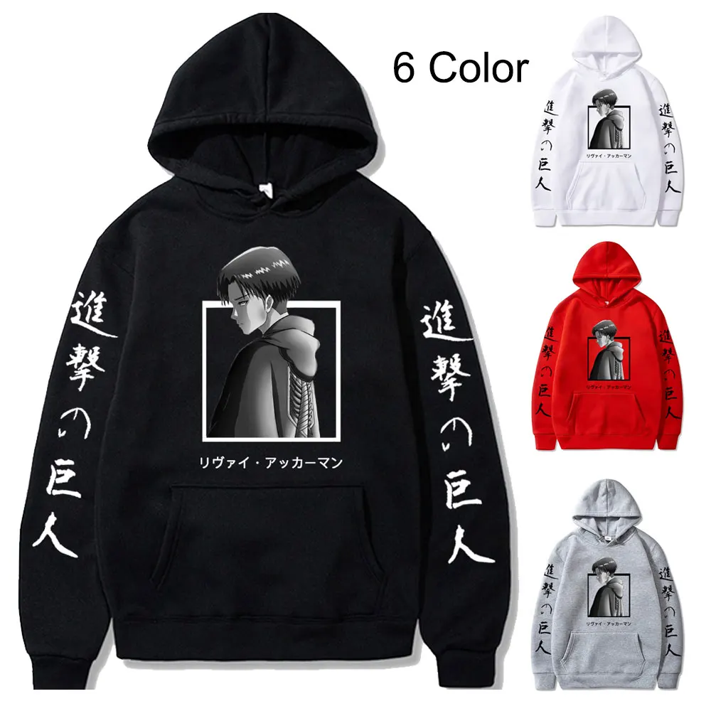 

Fashion Anime Attack on Titan Pullovers Tops Long Sleeves Hoodie Male Cloth.