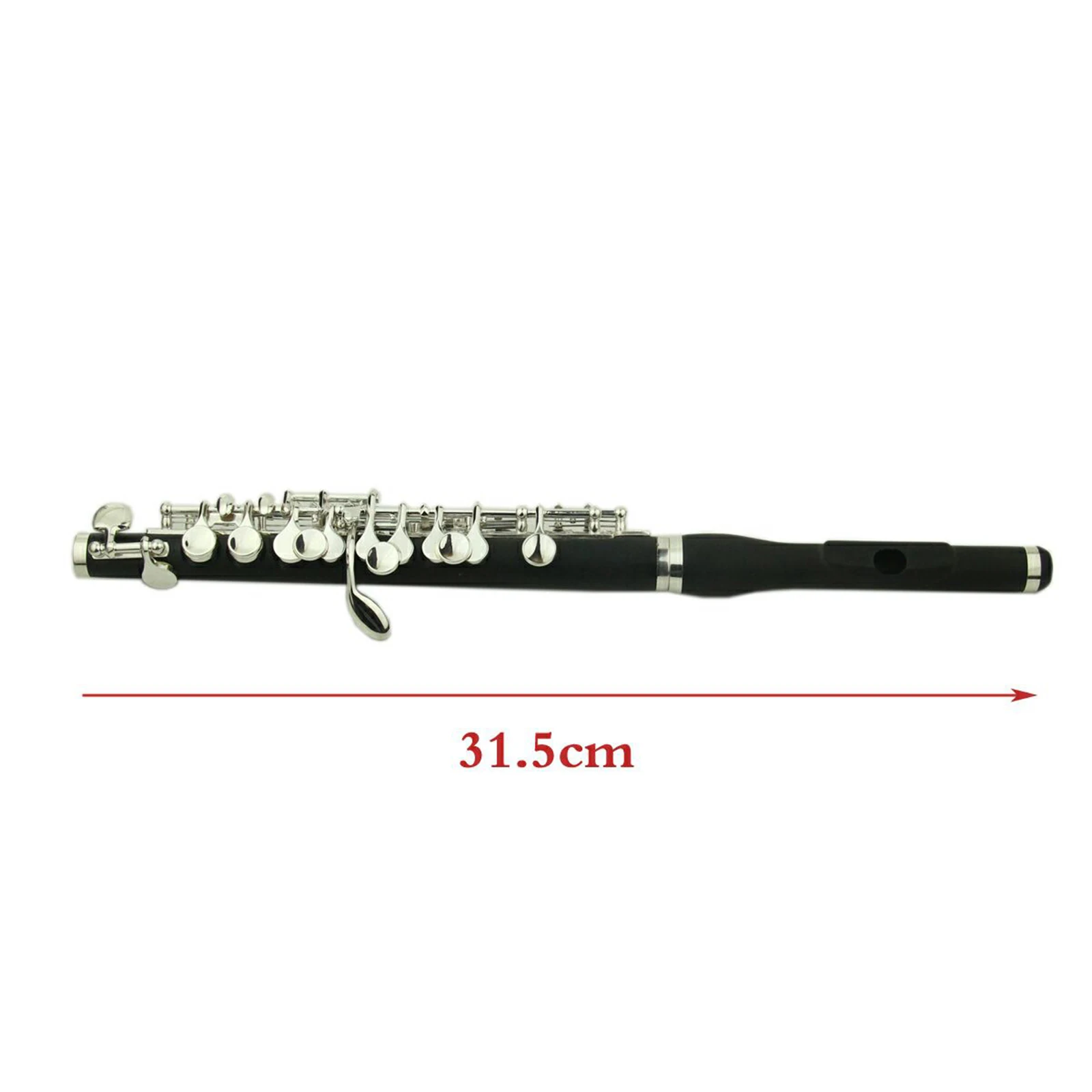 

Silver Plated Piccolo and Wood Case+Cleaning Cloth+Protect Cover Student Kids and Musical Instrument Lovers Gifts