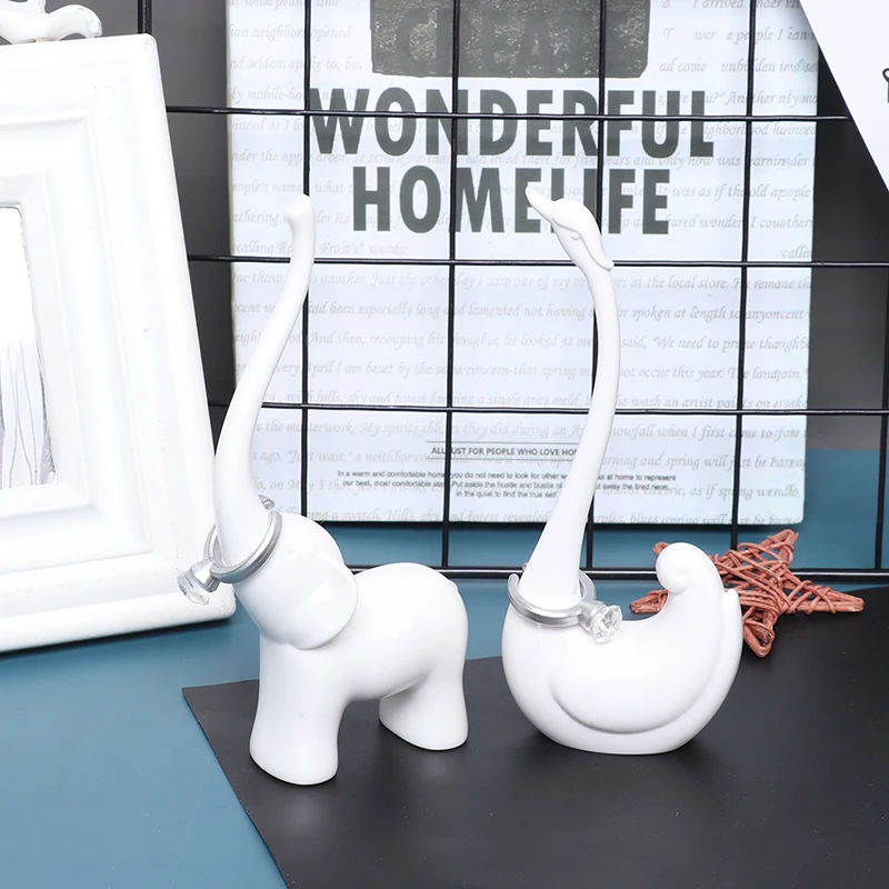 Кольца Ювелирные Изделия стойки Лебедь/слон дисплей стенд Моделирование Ремесло