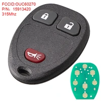 remote car key replacement 315mhz 3 buttons remote keyless entry remote key fob car key ouc60270 fit for buick chevrolet