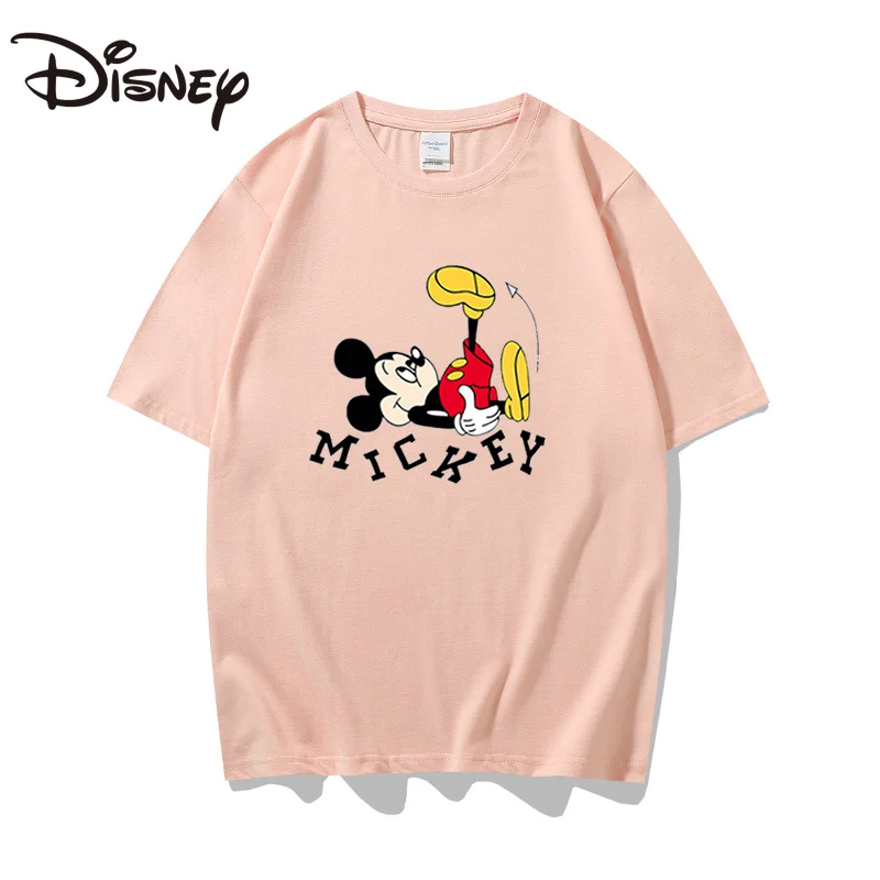 

Disney Korea super fire loose large size cotton undershirt kick kick Mickey printed cotton short-sleeved T-shirt