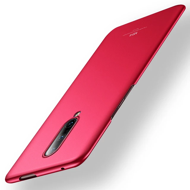 Для OnePlus 7 Pro Чехол MSVII Жесткий ПК полная защита Матовый чехол Ультратонкий с матовой поверхностью чехол для OnePlus7 OnePlus 7 6 6T чехол - Цвет: Red