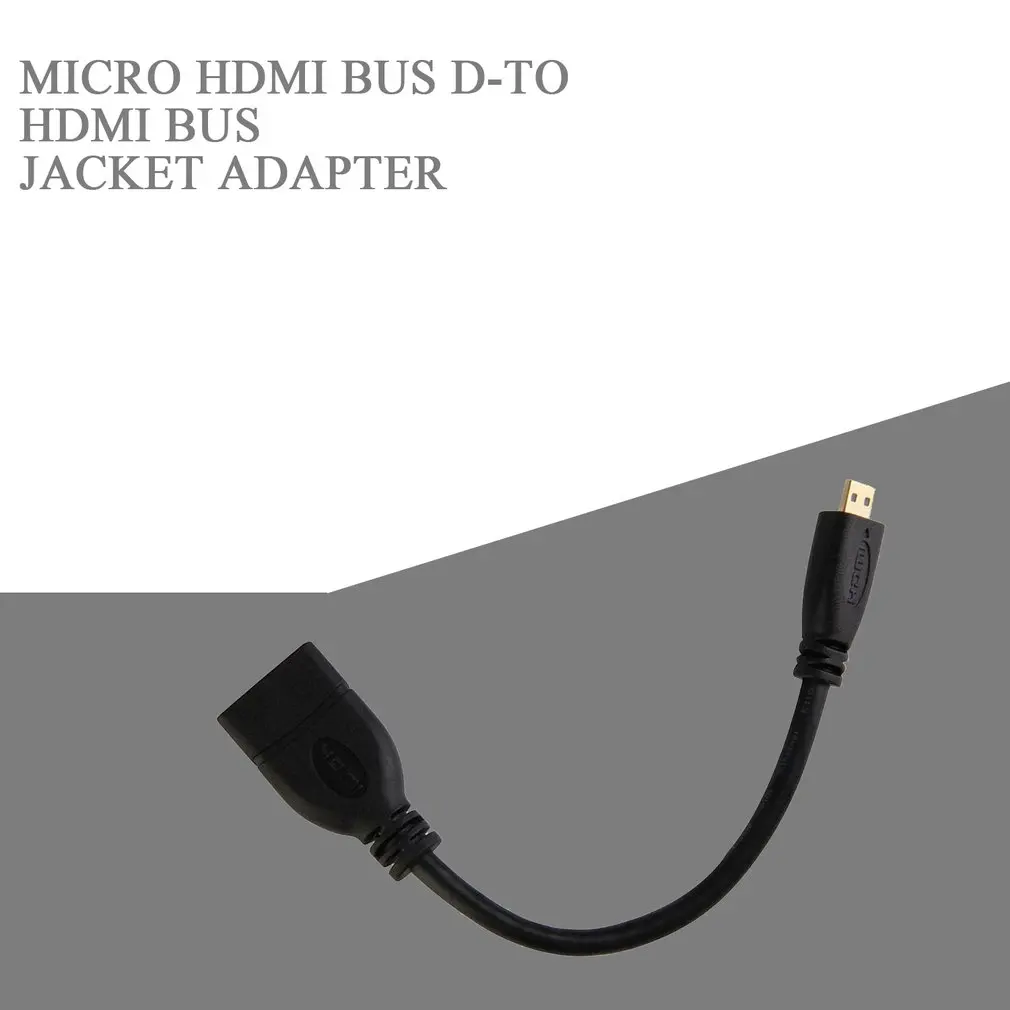 

Micro HDMI-compatible Male D To HDMI-compatible Female A Jack Adapter Cable Convertor 1080P Male D To Jack Adapter