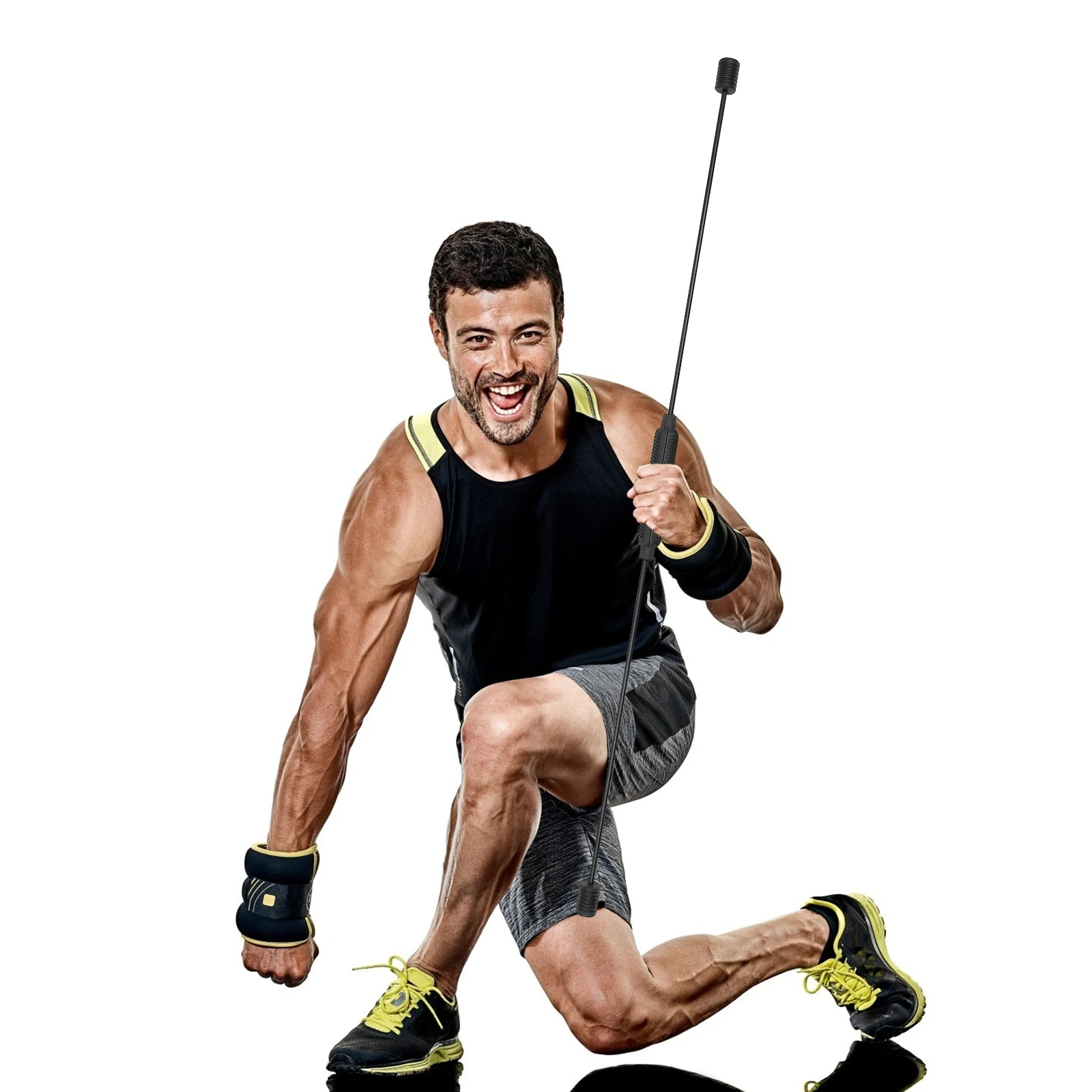 

1PC Yoga Gymnastics Vibration Bar Professional Household Fitness Elastic Bar