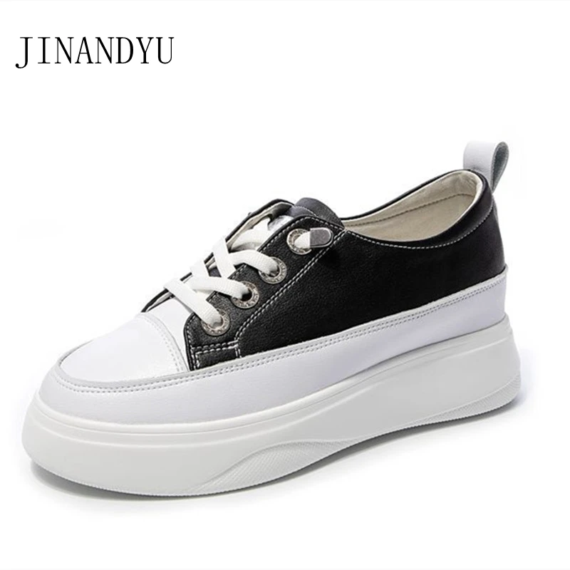 

Genuine Leather Sneakers Hidden Wedge Platform Shoes Womens Loafers Fashion Sport Femme Zapatos Planos De Mujer Sneakers Trend