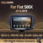 Автомагнитола Tiebro, 2DIN, Android 10, для Fiat 500X 2014-2019, GPS-навигация, стереопроигрыватель, Carplay, аудио для автомобилей, DVD