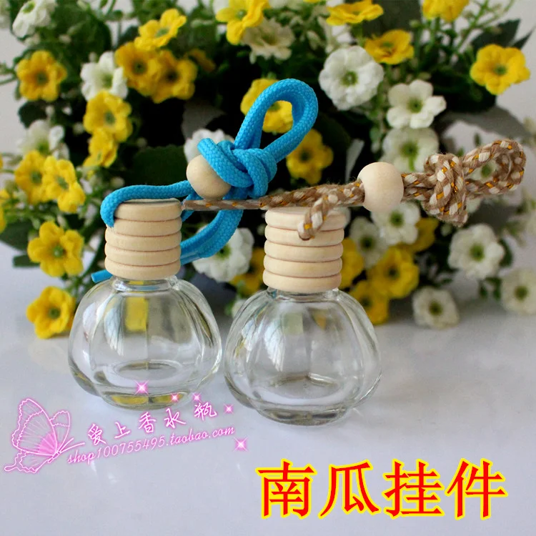 15 мл однотонные подвесные автомобильные флаконы для духов в виде тыквы паровые