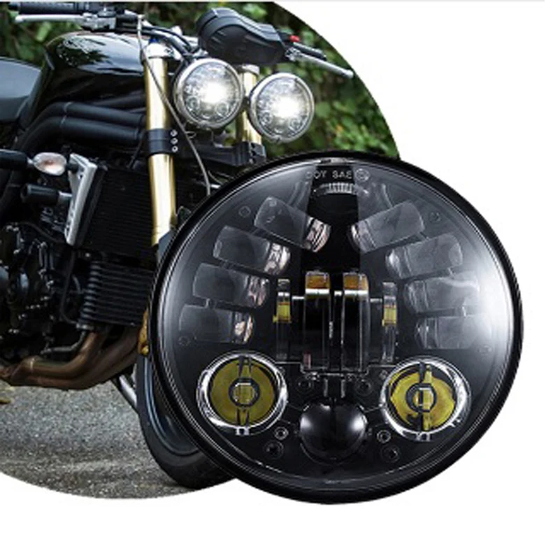 5,7" светодиодные фары 5 3/4 дюймов проектор мото фары для harley sportster Dyna, Softail, супер Glide мотоциклетные фары DRL