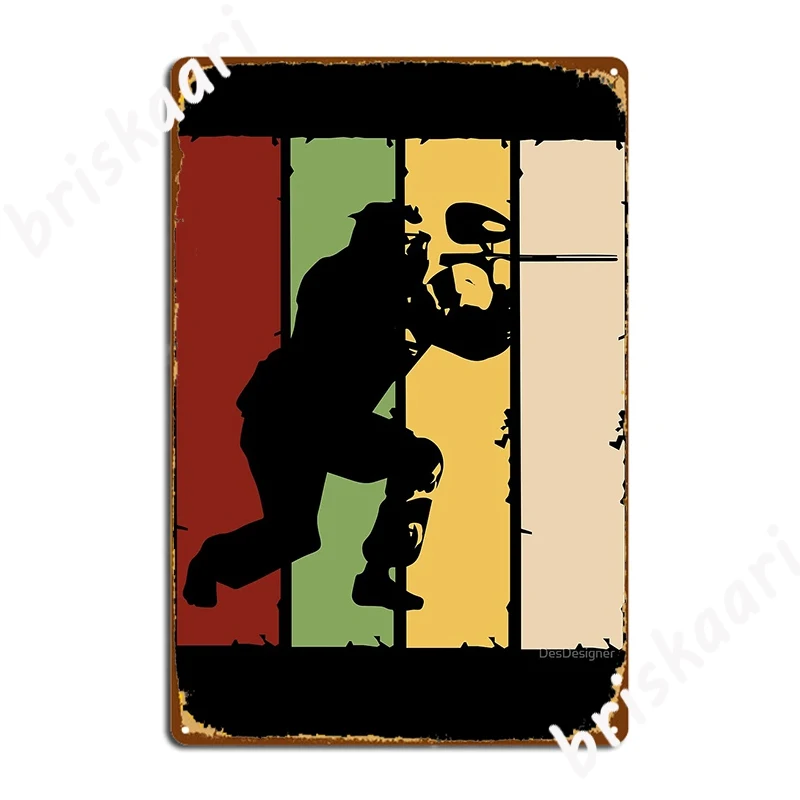 

Paintballer Vintage Sport Airsoft Team Paintball Poster Metal Plaque Living Room Painting Décor Customize Tin Sign Poster