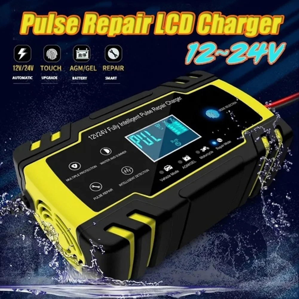 

12V 24V 8A Automatic Smart Battery Charger, 3-stage smart Battery Charger, Car Battery Charger for AGM Battery