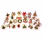 Кольцо для салфетки в виде рождественской елки, бант, цветочный венок, кольцо для рта, столовый набор, Рождественская Пряжка для салфеток