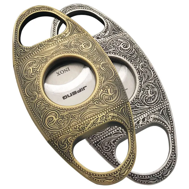 

Pure Copper Cigars Cutter Guillotine with Gift Box Double Blades Craving Pocket Bronze Cigars Knife Scissor Cutting Accessories