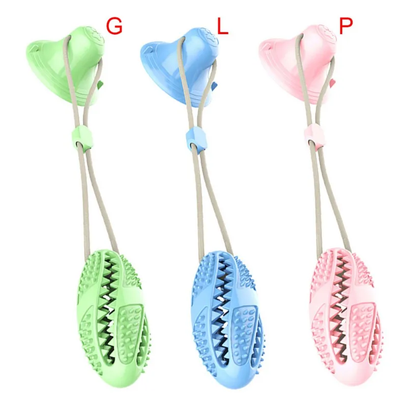 

Pet TPR Sucker Chewing Dog Toy Puppy Molar Bite Resistant And Teeth Cleaning Interactive Leaking Food Toys Dog Supplies