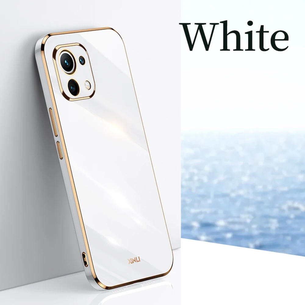 

Soft Silione Case For Xiaomi Poco F3 X3 NFC M3 X2 Plating Thin Case For Xiaomi Mi 11 Ultra Pro Lite Glossy Protective Back Cover