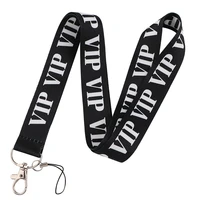 vip customers keychain lanyards id badge holder id card pass gym mobile phone badge holder key strap webbings ribbons