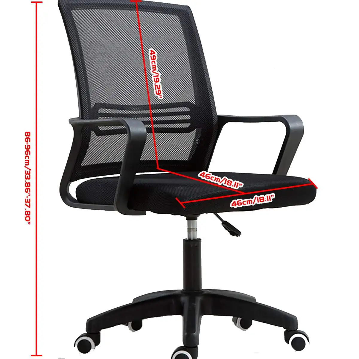 

Swivel Chair Mesh Office Computer Chair Wheels Office Chair Executive Chair Ergonomic Mechanism Synchronized Height Adjustable