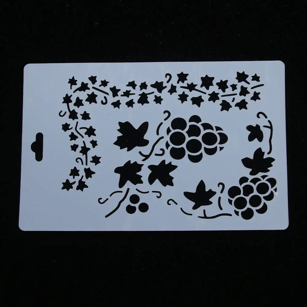 1 шт. Виноградная лоза лист шаблоны для рисования многоразовые трафареты