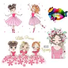 Термонаклейка, модная нашивка для балерины, термонаклейки для одежды, Женская Аппликация для футболки, термонаклейка для одежды