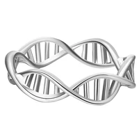 new trendy dna chain shape ring mens womens ring fashion metal ring accessories party jewelry