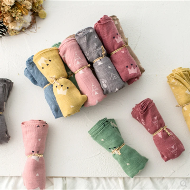 

Children's cotton and linen scarf spring autumn and winter girls and boys warm scarf children's silk scarf baby bib baby scarf S